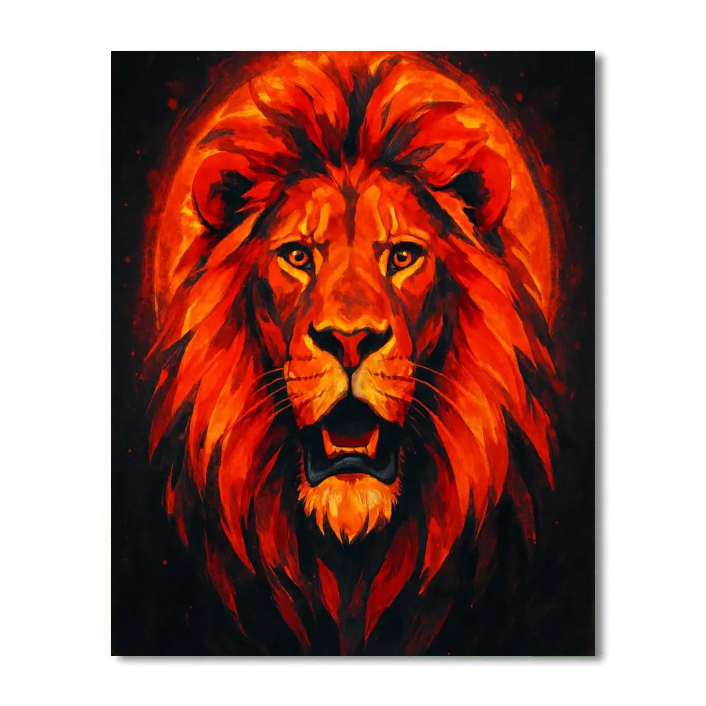 Solar Crown Lion Paint by numbers kits
