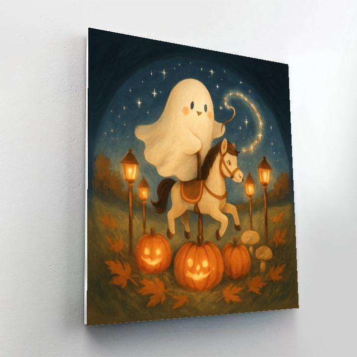 The Ghost Carousel In Maple Mist Meadow paint by numbers