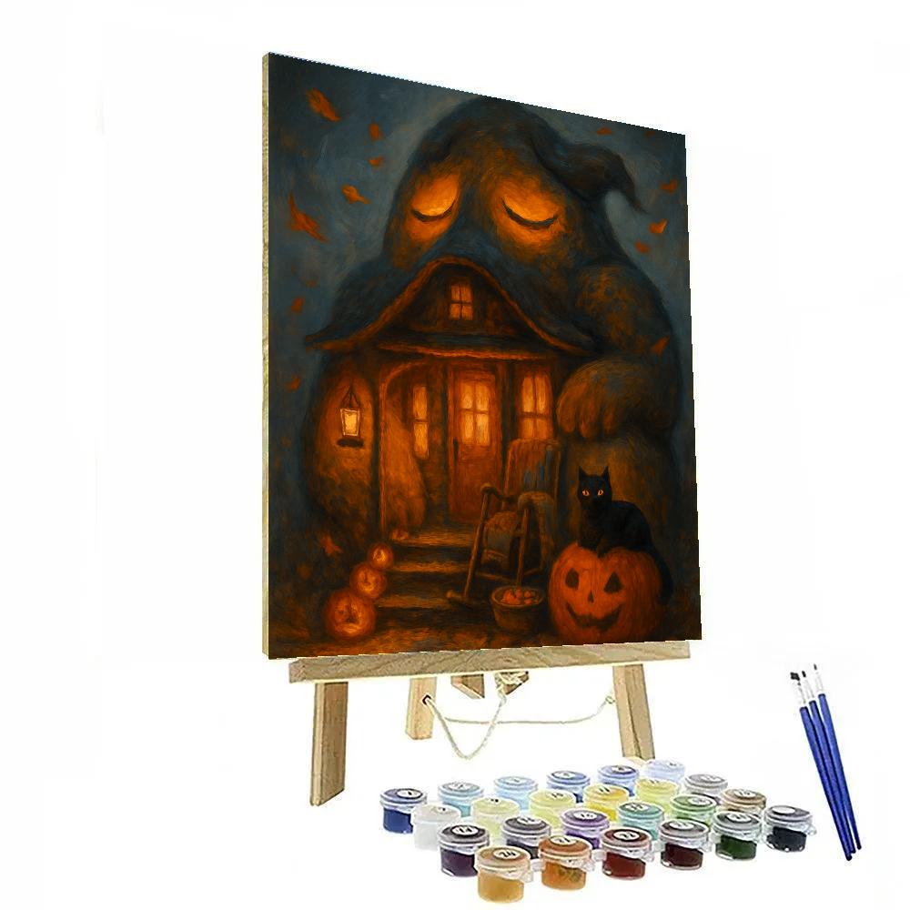 Autumn Porch Of The Sleeping Giant House Painting by numbers kit