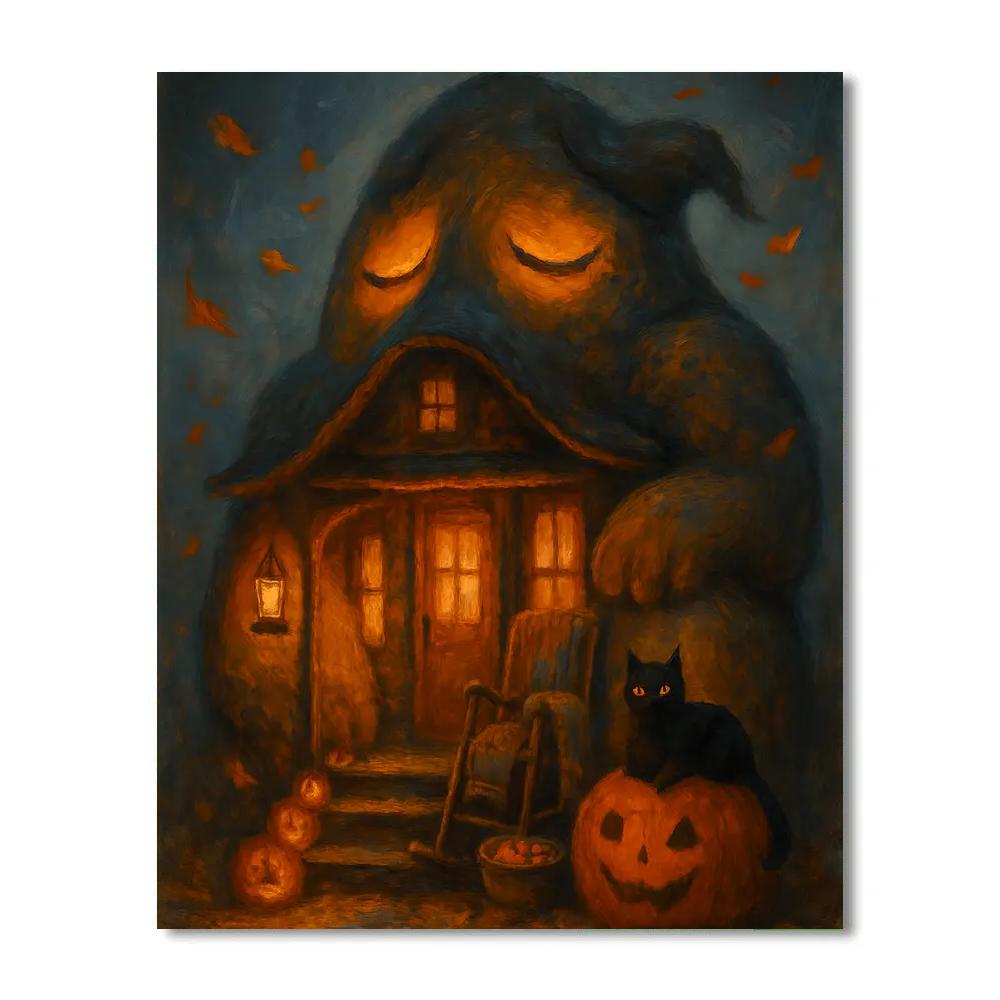Autumn Porch Of The Sleeping Giant House Painting by numbers kit