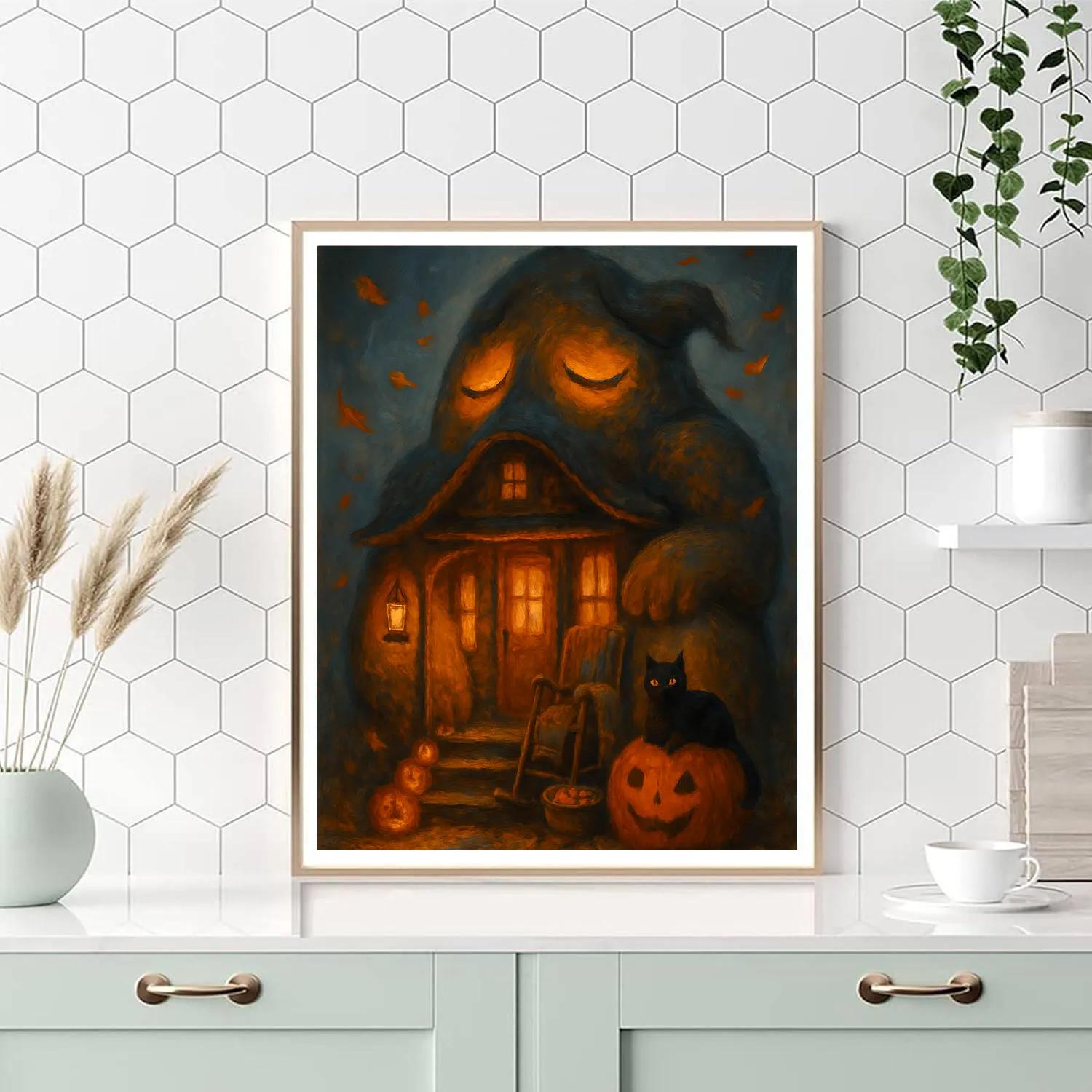 Autumn Porch Of The Sleeping Giant House Painting by numbers kit