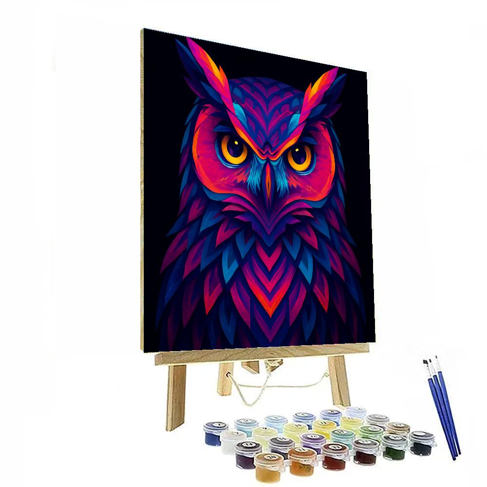 Chromatic Owl Sentinel Paint by numbers kits