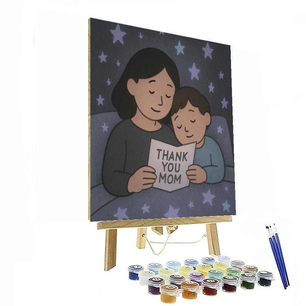 Star Projector Bedtime Thank You Painting by numbers kit