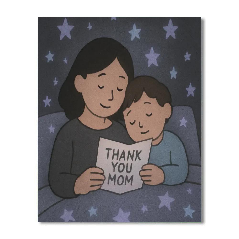 Star Projector Bedtime Thank You Painting by numbers kit