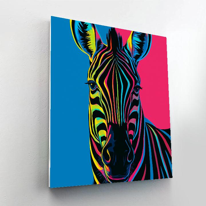 Electric Mane Zebra paint by number