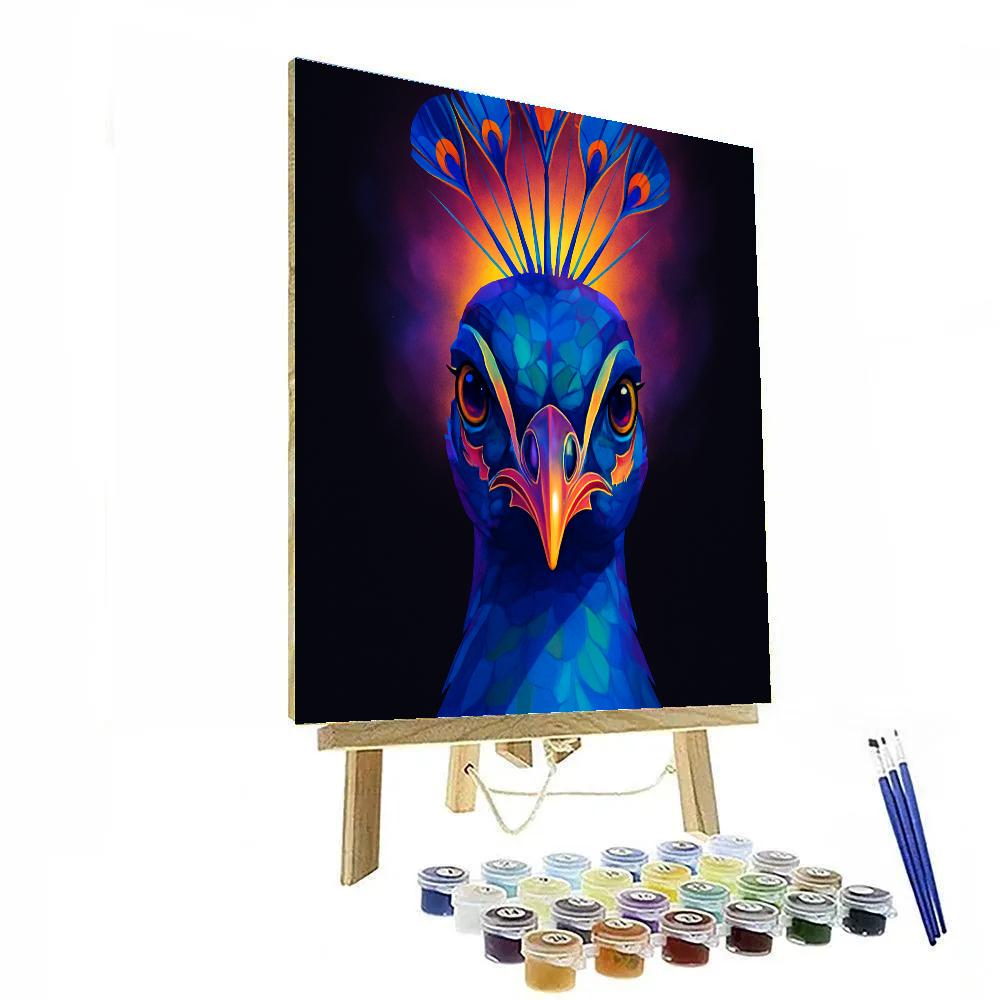Nebula Plume Peacock painting number kit