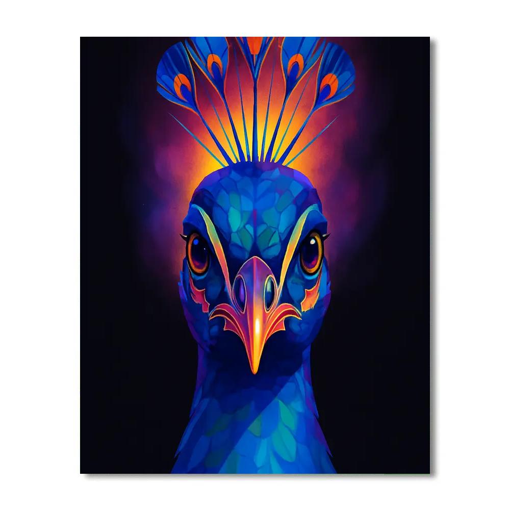 Nebula Plume Peacock painting number kit