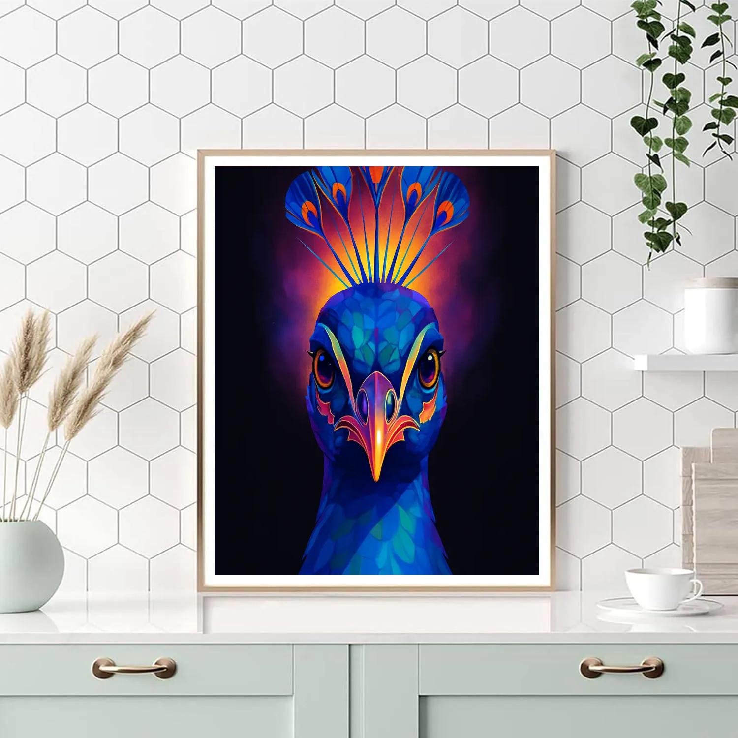 Nebula Plume Peacock painting number kit