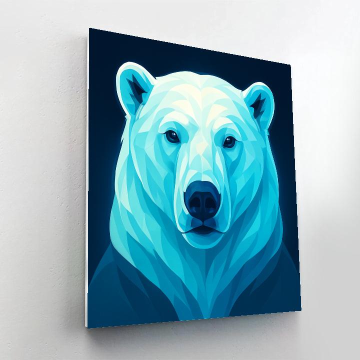 Glacier Gaze Polar Bear paint by color