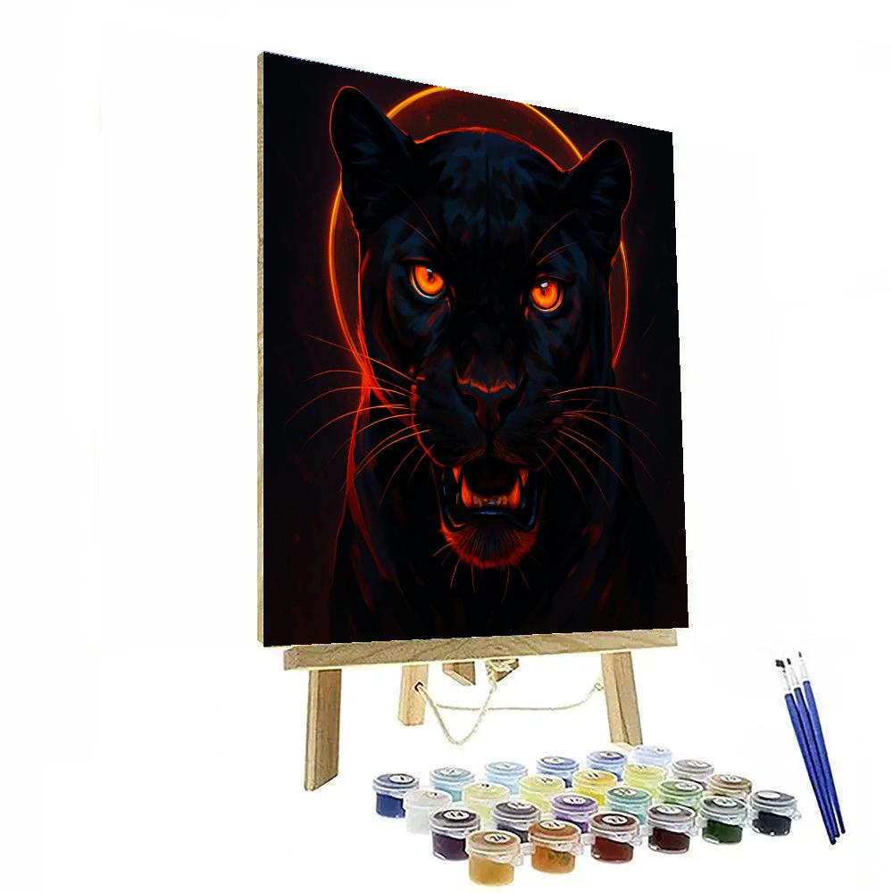 Inferno Eye Panther Number painting
