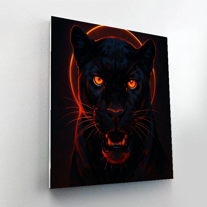 Inferno Eye Panther Number painting