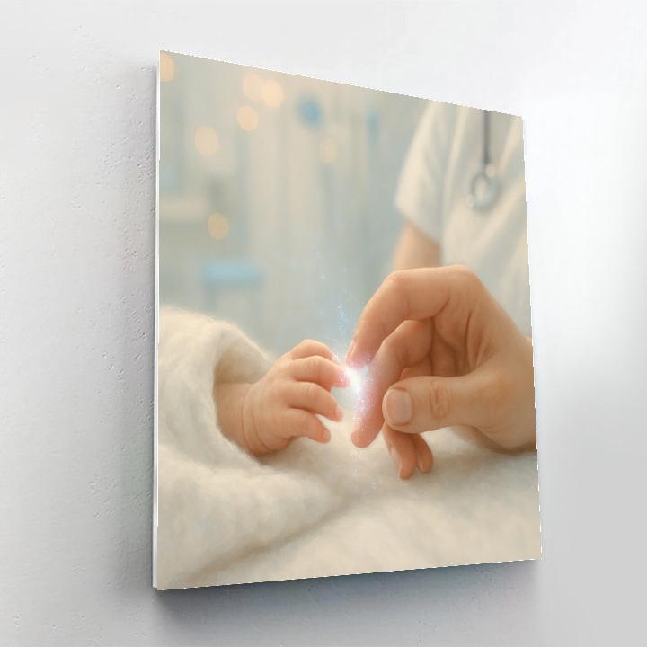 NICU Handhold Stardust Hope Number painting