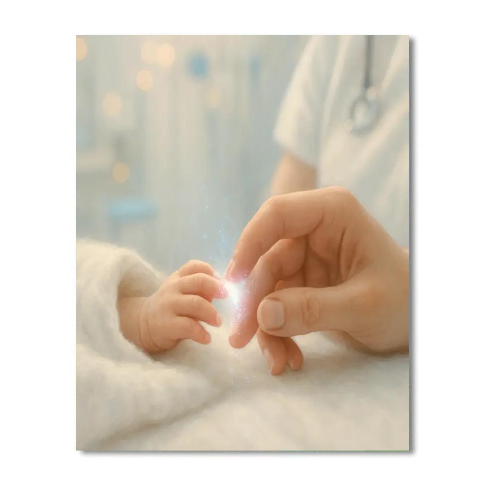 NICU Handhold Stardust Hope Number painting