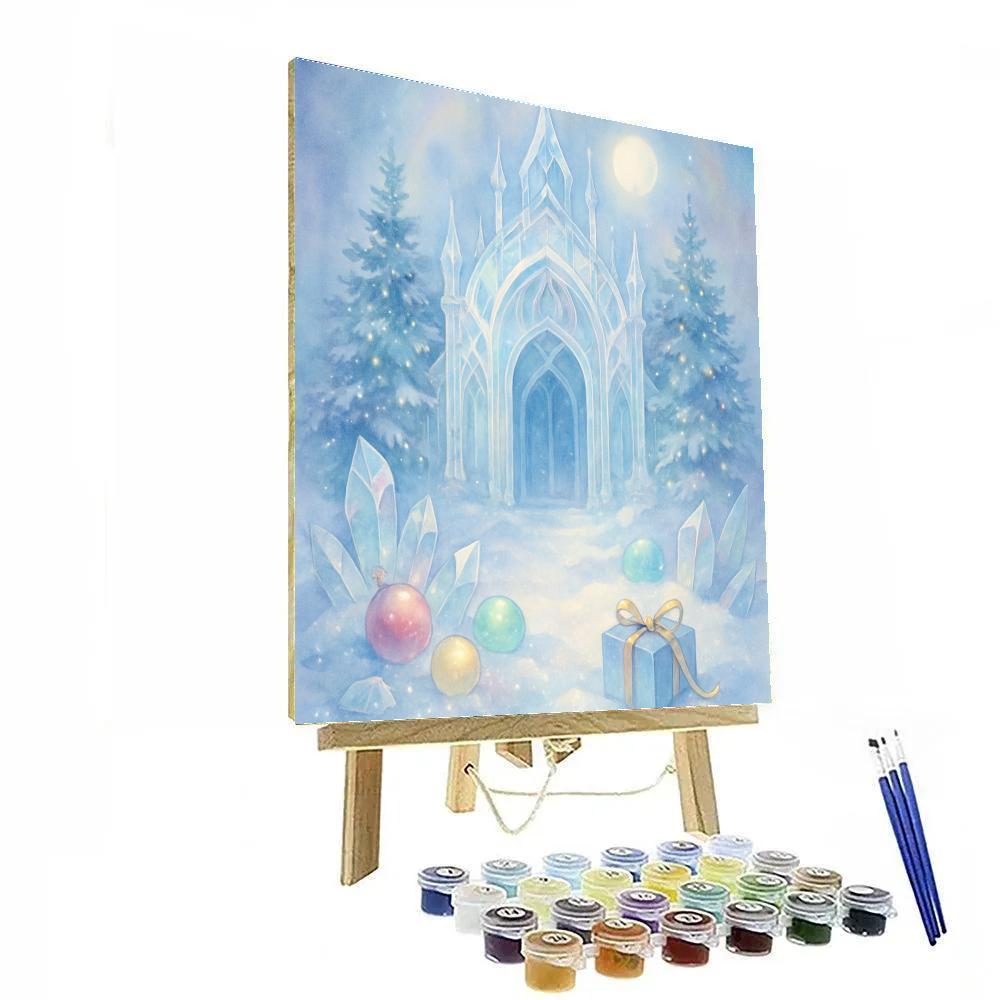 Ice Crystal Palace With Ornament Reflections paint by color