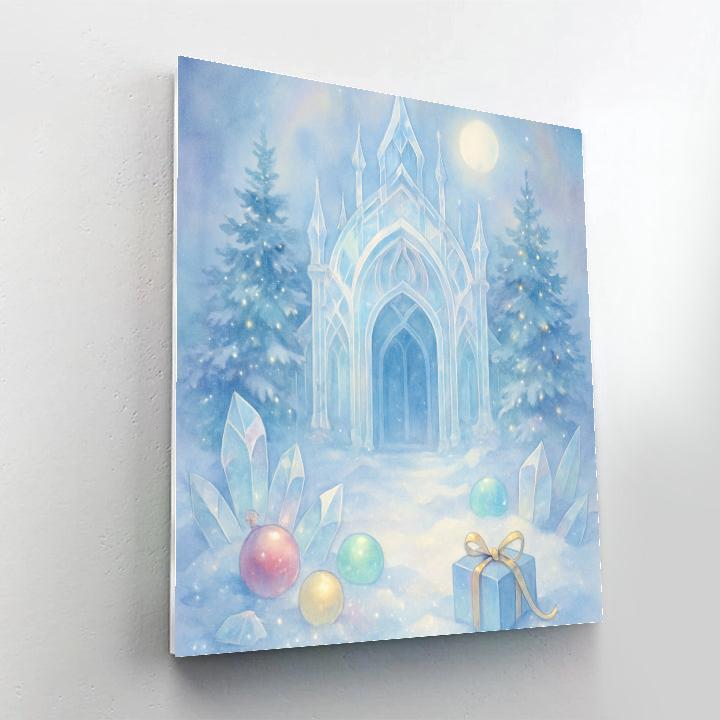 Ice Crystal Palace With Ornament Reflections paint by color