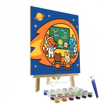 Comet Classroom With Astro Fox Paint by numbers kits