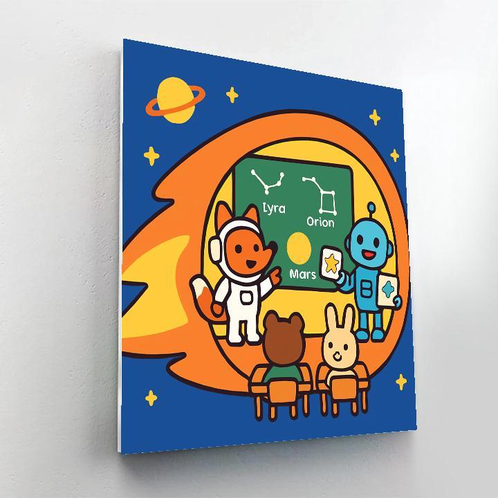 Comet Classroom With Astro Fox Paint by numbers kits