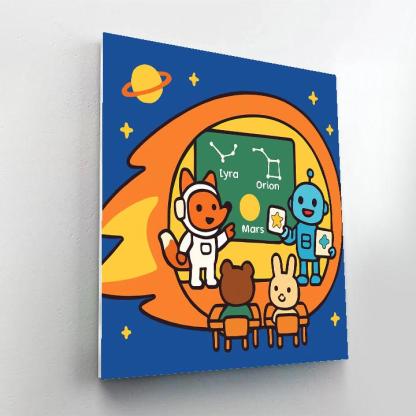 Comet Classroom With Astro Fox Paint by numbers kits