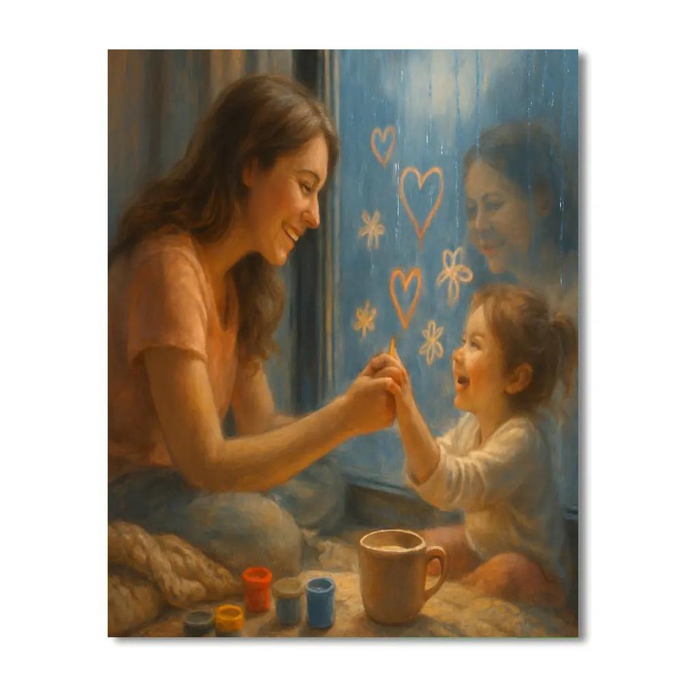 Rainy Day Window Painting With Mom Number painting