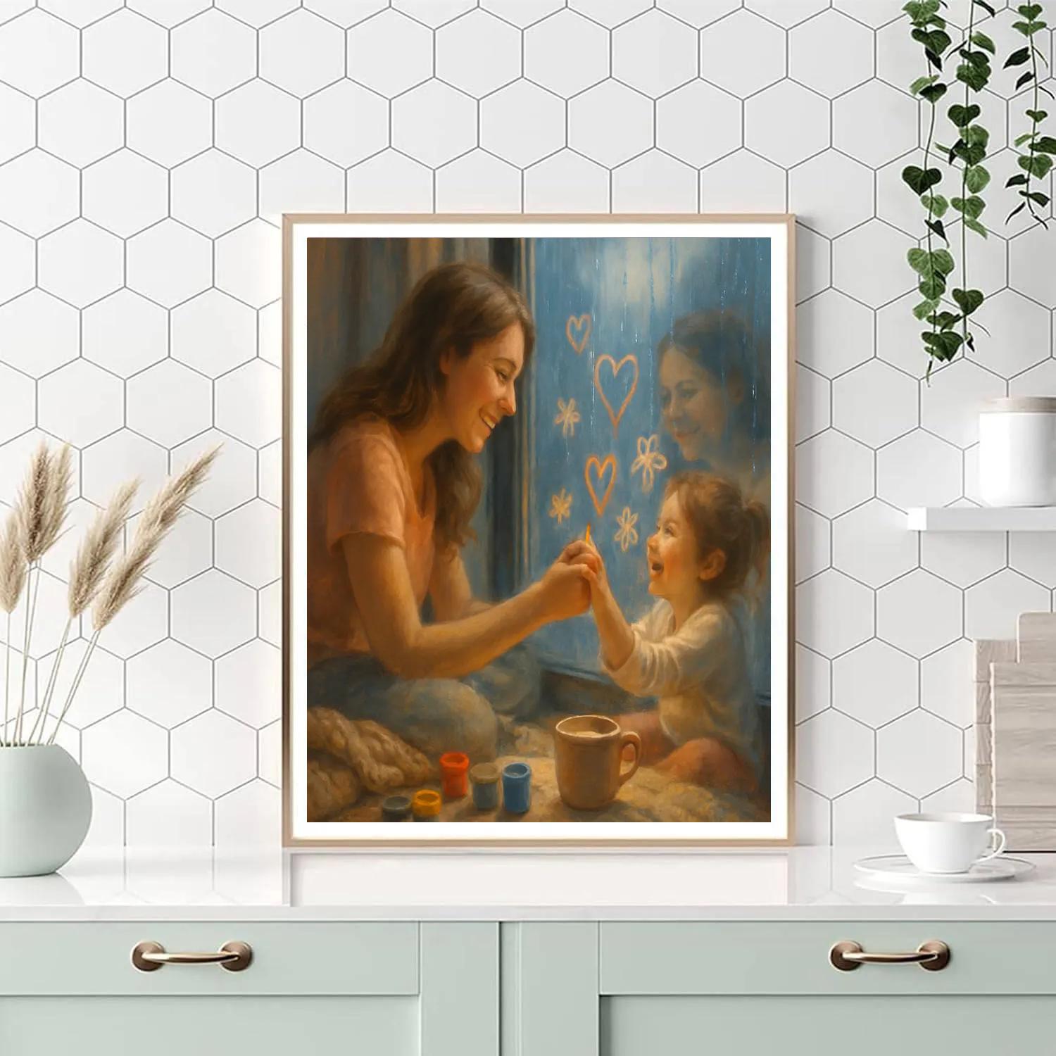 Rainy Day Window Painting With Mom Number painting