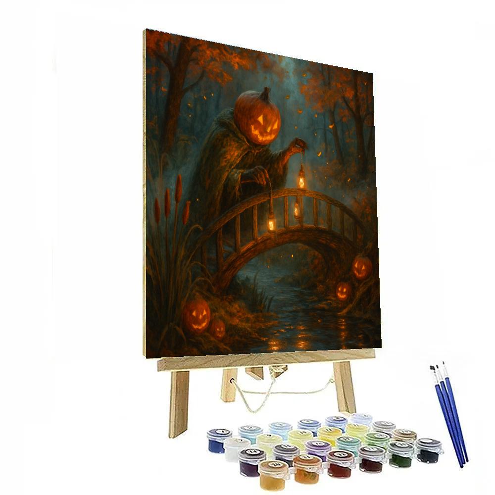 Lanternkeeper Of The Pumpkin Bridge Painting by numbers kit