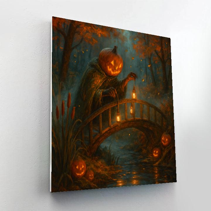 Lanternkeeper Of The Pumpkin Bridge Painting by numbers kit