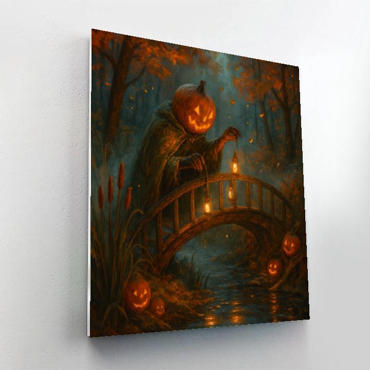 Lanternkeeper Of The Pumpkin Bridge Painting by numbers kit