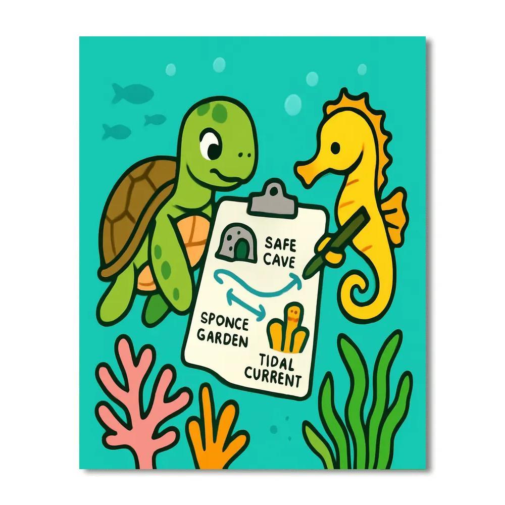 Coral Reef Map Makers Paint by numbers kits