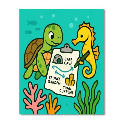 Coral Reef Map Makers Paint by numbers kits