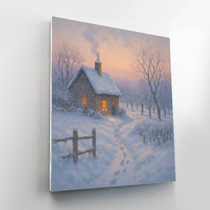 Sunrise Smoke Above The Orchard Cottage Paint by numbers kits