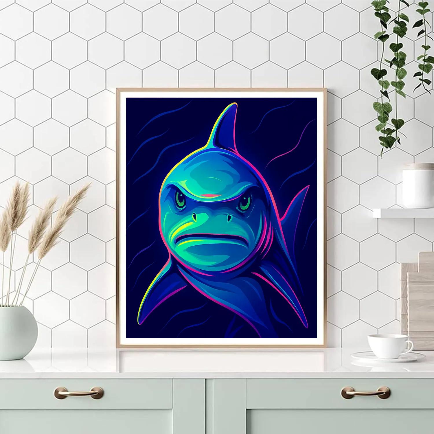 Neon Tide Shark Sentinel paint by color