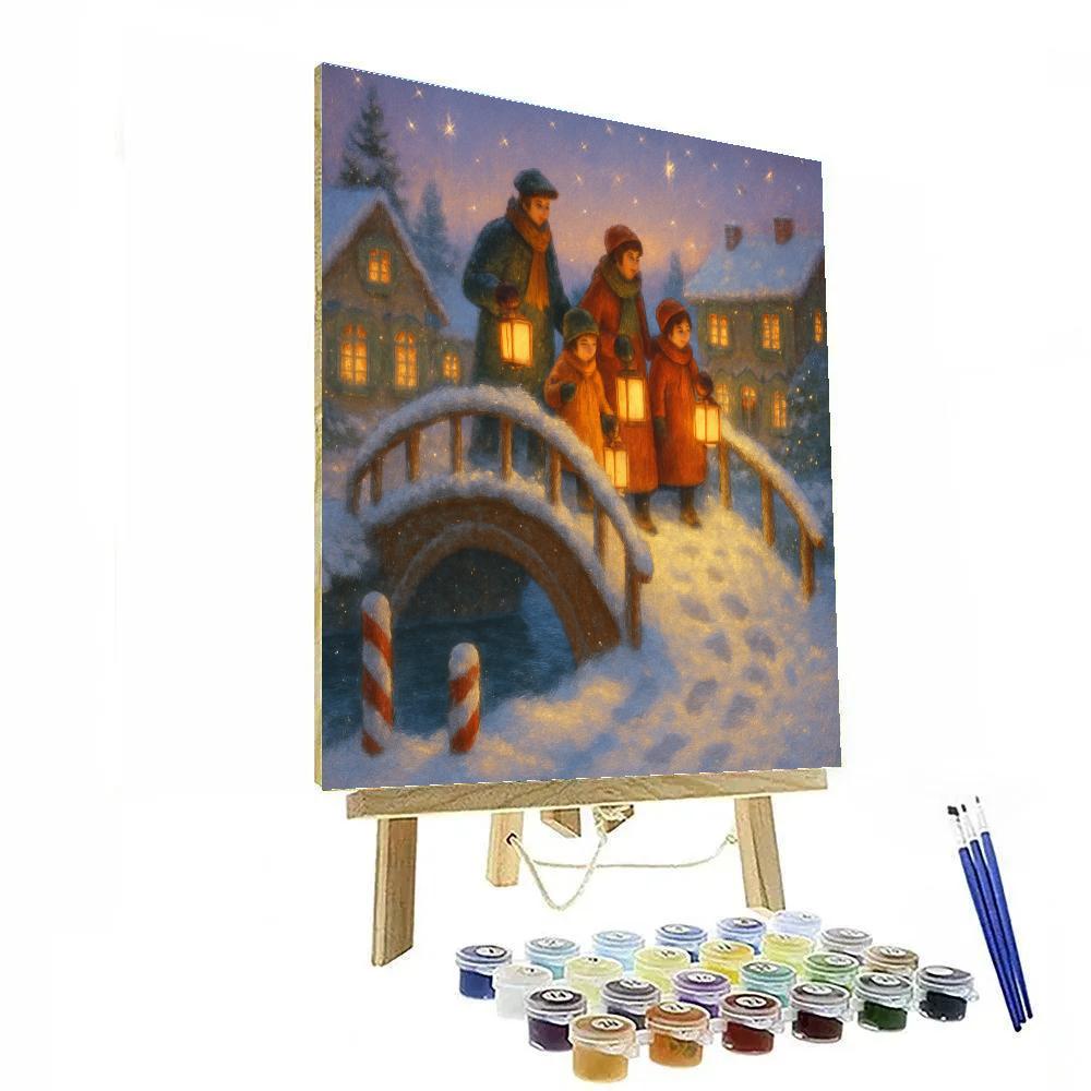 Lanterns Over The Gingerbread Bridge Paint by numbers art