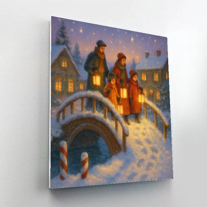 Lanterns Over The Gingerbread Bridge Paint by numbers art
