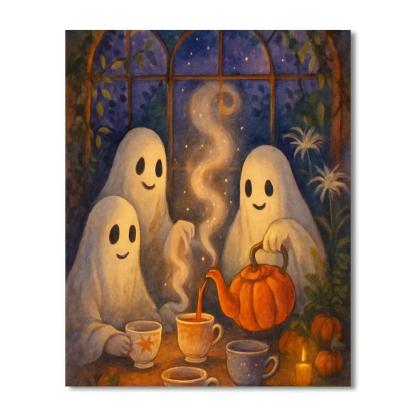 The Teacup Ghosts In The Conservatory Painting by numbers kit