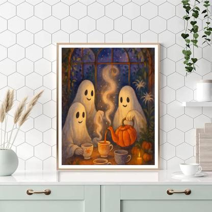 The Teacup Ghosts In The Conservatory Painting by numbers kit