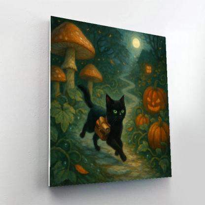 Moonlit Mushroom Mail Run paint by number