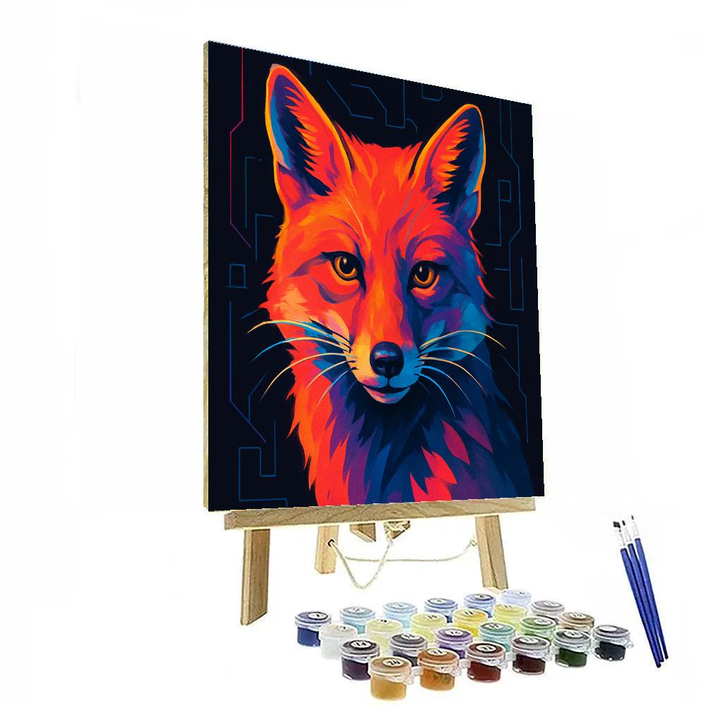 Sunset Circuit Fox DIY paint by numbers