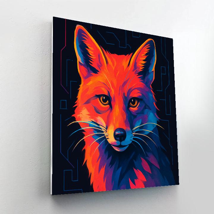 Sunset Circuit Fox DIY paint by numbers