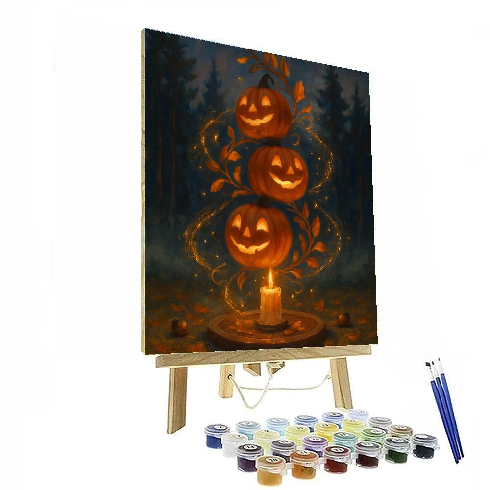 Jack O Lantern Carousel In The Clearing Paint by numbers art