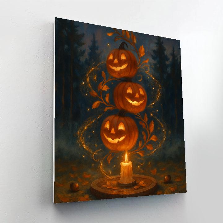 Jack O Lantern Carousel In The Clearing Paint by numbers art