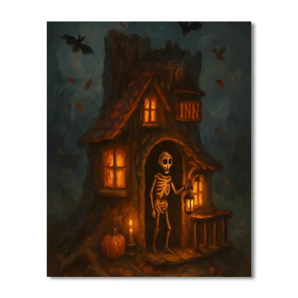 The Hearth Of The Tiny Haunted Inn Paint by numbers kits