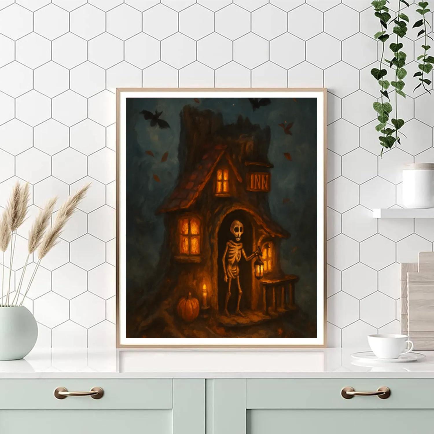 The Hearth Of The Tiny Haunted Inn Paint by numbers kits