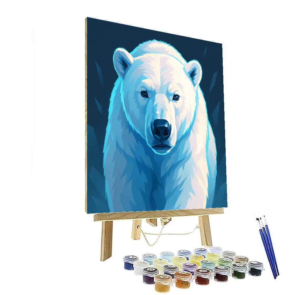 Glacier Pulse Polar Bear paint by number