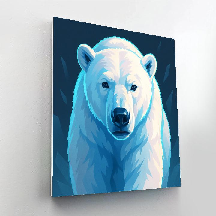 Glacier Pulse Polar Bear paint by number