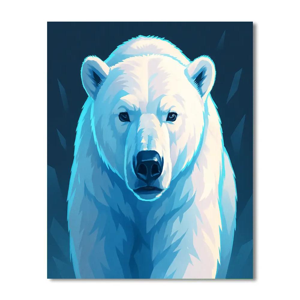 Glacier Pulse Polar Bear paint by number