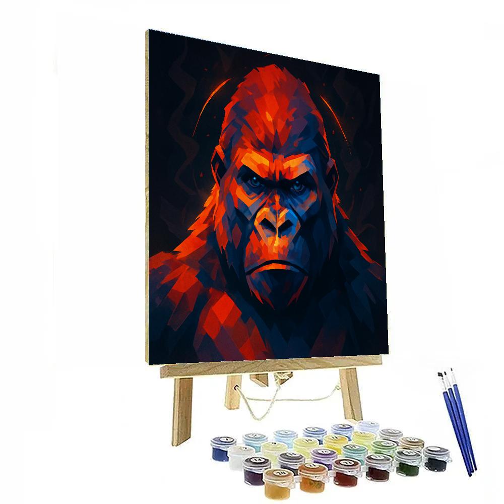 Electric Ember Gorilla paint by number