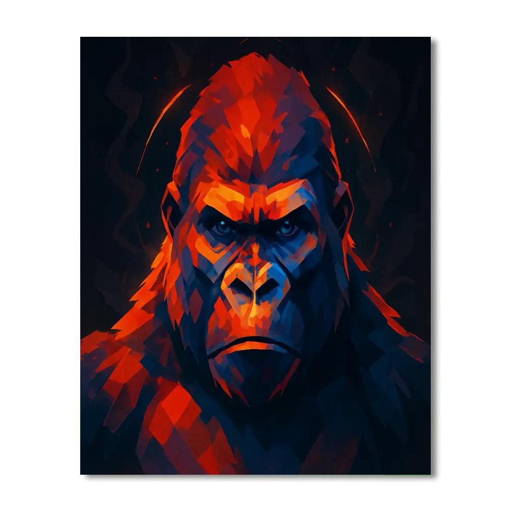 Electric Ember Gorilla paint by number