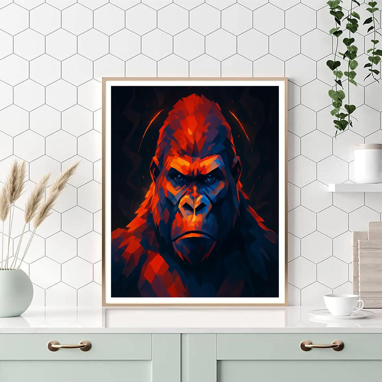 Electric Ember Gorilla paint by number