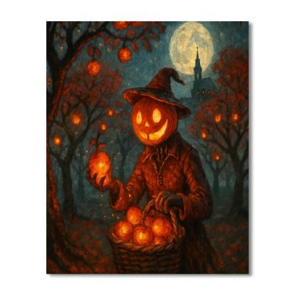 Midnight Orchard Lantern Harvest Paint by numbers kits