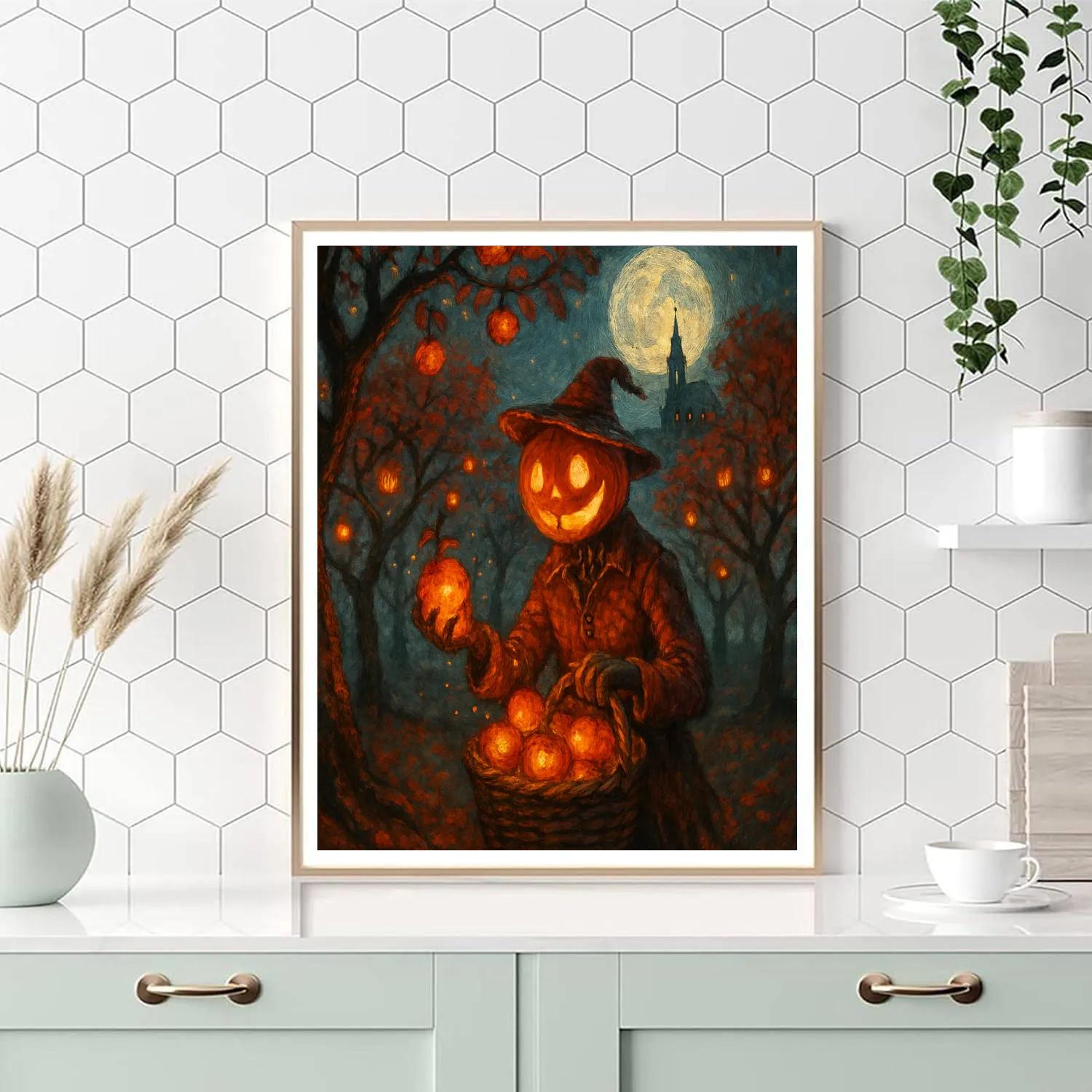 Midnight Orchard Lantern Harvest Paint by numbers kits